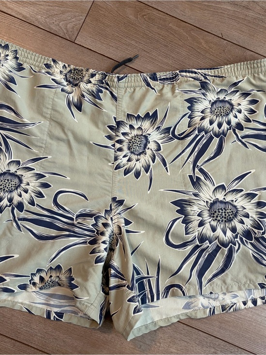 Patagonia Other - Patagonia Men's Floral Swim Shorts in Light green with Navy Print